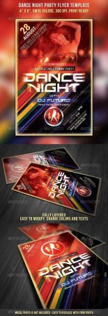 PSD - Dance Night Party Flyer Template