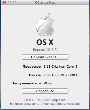 Mac OS X Mountain Lion 10.8.5 (12F45) ������������� ������� ��� Intel. ������� � ������� ��������� (2013/RUS/ENG)