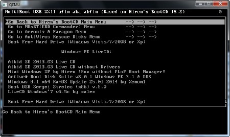 MultiBoot USB XXII afin (2014.02.01/RUS/ENG)