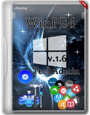 ����������� ���� WinPE4 - TechAdmin 1.6 UEFI (x86/x64/RUS/2014)