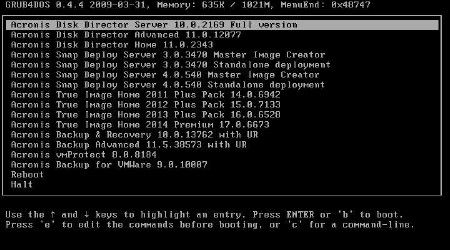 Acronis BootDVD 2014 Grub4Dos Edition v.17 13in1 (RUS/2014)