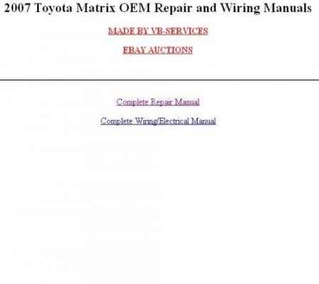 Toyota MATRIX OEM ������, ������ � ���������� 