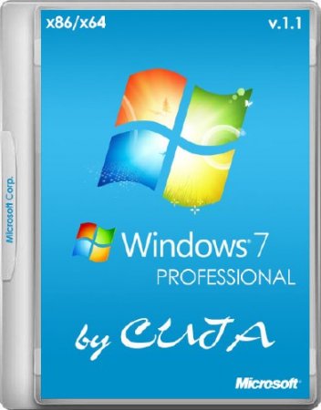 Windows 7 SP1 Professional by CUTA v.1.1 (x86/x64/RUS/2014)