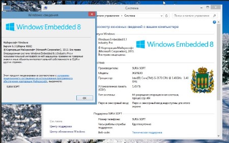 Windows 8.1 Embedded industry pro with update3 by Sura Soft (x64/2014/RUS)