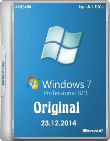 Windows 7 Professional SP1 Original by -A.L.E.X.- 23.12.2014 (x86/x64/RUS/ENG)