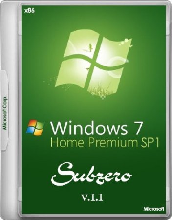 Windows 7 Home Premium SP1 Subzero v.1.1 (x86/RUS/2014)