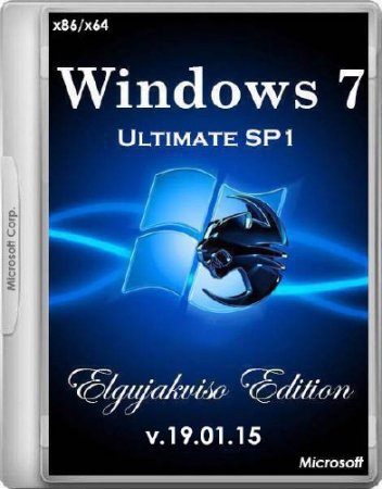 Windows 7 Ultimate SP1 Elgujakviso Edition v.19.01.15 (x86/x64/RUS/2015)